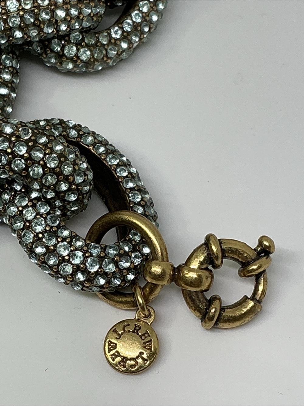 J Crew Chunky Blue Crystal Link Bracelet - Picture 6 of 9
